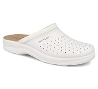 Fly Flot | Man Professional, Zoccoli Sanitari Uomo, Ciabatta con Tomaia in Pelle, Sottopiede imbottito in Pelle Antishock, Bianco, 40