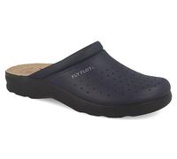 Fly Flot | Man Professional, Zoccoli Sanitari Uomo, Ciabatta con Tomaia in Pelle, Sottopiede imbottito in Pelle Antishock, Blu, 44