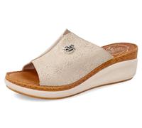 Fly Flot Montesegale, Ciabatte, Aperte Monocolore, Sottpiede in Pelle, Bicolore, Tallone Rialzato, Sandali Donna, Beige, 40 EU