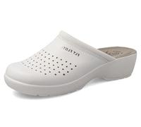 Fly Flot | Professional Certified, Zoccoli Sanitari Donna Traspiranti, Ciabatte con Tomaia in Evopell, Sottopiede imbottito in Pelle Antishock, Bianco, 36