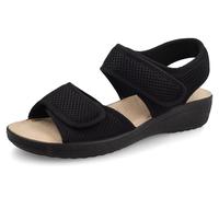 Fly Flot Sandalo Donna in Rete Elastica con Doppia Fascia a Strappo Regolabile, Sottopiede in Evopell, Ciabatte, Nero, 38 EU