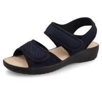 Fly Flot Sandalo Donna in Rete Elastica con Doppia Fascia a Strappo Regolabile, Sottopiede in Evopell, Ciabatte, Blu, 37 EU