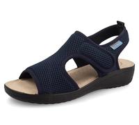 Fly Flot Sandalo Donna in Rete Elastica con Strappo Regolabile, Sottopiede in Evopell, Ciabatte, Blu, 39 EU