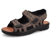 Fly Flot Sandalo Sportivo Uomo in Microfibra Elasticizzata con Strappo e Cinturino Regolabile, Sottopiede Imbottito in Pelle, Marrone Scuro, 43 EU