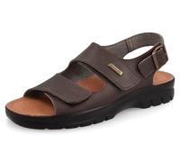 Sandalo Uomo in Evopell con Cinturino a Strappo Regolabile, Sottopiede Imbottito Antishock in Pelle