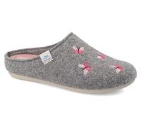 Fly Flot | Trendy Woman, Pantofole Donna con Farfalle, Ciabatta con Tomaia in Pet Riciclato, Sottopiede in Panno, Grigio, 37