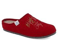Fly Flot | Trendy Woman, Pantofole Donna Scritta, Ciabatta con Tomaia in PET Riciclato, Sottopiede Estraibile in Panno e Suola in Feltro, Bordeaux, 40