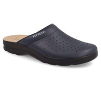 Fly Flot Uomo Sanitarie Ciabatte In Pelle Forata 82028B blu