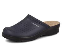 Fly Flot | Woman Professional, Zoccoli Sanitari Donna, Ciabatta con Tomaia in Pelle Forata, Sottopiede imbottito in Pelle Antishock, Blu, 40