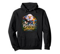 Fly Free Jackie Big Bear California Bald Eagle Memorial Felpa con Cappuccio