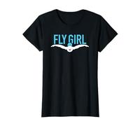 Fly Girl Swim Butterfly Funny Swimmer Team Swimming Sport Maglietta