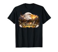 Fly High Jackie, Jackie And Shadow Bald Eagle Maglietta con Stampa Grafica Economica