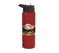 Fly High Jackie, Jackie and Shadow Bald Eagle Stainless Steel Insulated Water Bottle