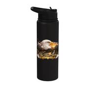 Fly High Jackie, Jackie and Shadow Bald Eagle Stainless Steel Insulated Water Bottle