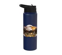 Fly High Jackie, Jackie and Shadow Bald Eagle Stainless Steel Insulated Water Bottle