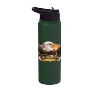 Fly High Jackie, Jackie and Shadow Bald Eagle Stainless Steel Insulated Water Bottle