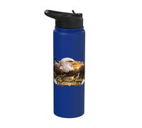 Fly High Jackie, Jackie and Shadow Bald Eagle Stainless Steel Insulated Water Bottle