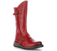 Fly London Mes 2, Stivali con Fibbia Donna, Rosso, 37 EU