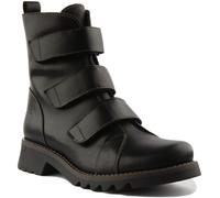 FLY LONDON Rach 790 Cinturini Laterali Pelle Stivali Caviglia Nero Donna UK Size