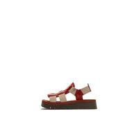 Fly London SAMB245FLY, Sandal Donna, Intense RUS/Taupe/Brick, 41 EU