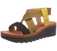 Fly London Sandalo da donna Yabi922fly, Bumblebee Cammello Nero, 36 EU