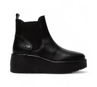 Fly London Scarpe Comfort In Pelle Nere Chelsea HELY268 Per Donna