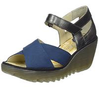 Fly London Women's Yent365fly Wedge Sandal, Blue Graphite, 9 UK
