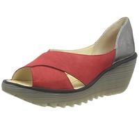 Fly London Women's Yoma307fly Sandal, Lipstick Red Graphite, 40 EU