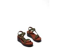 Fly London YEFA726FLY, Sandal Donna, Army Green/Army Green/Brick, 42 EU
