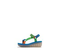 Fly London YEFA726FLY, Sandal Donna, Grey/Multicolor/Army Green, 37 EU