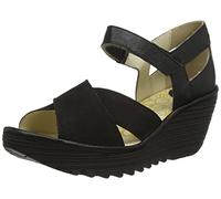Fly London Yent365fly, Sandali con Zeppa Donna, Nero, 41 EU