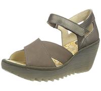 Fly London Yent365fly, Sandali con Zeppa Donna, Peltro, 37 EU