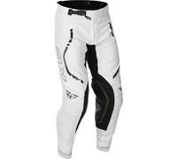 Fly Racing Evolution DST Flash L.E., pantaloni in tessuto 28 male Bianco/Argento/Nero