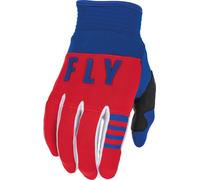 Fly Racing F-16 Guanti Motocross Giovani, bianco-rosso-blu, taglia L