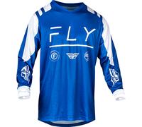 Fly Racing F-16 2024 Maglia Motocross, bianco-blu, taglia L