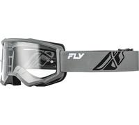 Occhiali da motocross Fly Racing Focus grigio-nero II con plexiglass trasparente