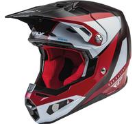 FLY Racing Formula Carbon Prime Casco Motocross, nero-bianco-rosso, taglia XL per maschi