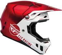 Fly Racing Formula CC Centrum Casco Motocross, bianco-rosso, taglia L per maschi