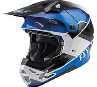 FLY Racing Formula CP Rush Casco Motocross, nero-bianco-blu, taglia XL per maschi