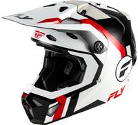 Fly Racing Formula CP Seal, casco da motocross L female Bianco/Rosso/Grigio Chiaro/Nero