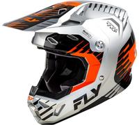 Fly Racing Formula CP Slice, casco da motocross XL female Argento/Arancione/Nero