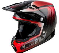 Fly Racing Formula S Carbon Protocol, casco da motocross M female Carbonio/Nero/Rosso/Grigio