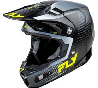 Fly Racing Formula S Carbon Protocol, casco da motocross S female Carbonio/Nero/Grigio/Giallo Fluo