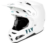 Fly Racing Formula S Carbon Solid, casco da motocross XXL female Bianco