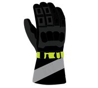 Fly Racing Glacier Guanti 2XL Nero/Grigio / Hi Viz