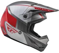 Fly Racing Kinetic Drift Casco Motocross, grigio-argento, taglia S per maschi