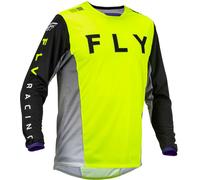Fly Racing Kinetic Kore, maglia XXL male Giallo Fluo/Nero/Grigio
