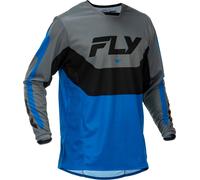 Fly Racing Kinetic Long Sleeve Jersey Blu,Grigio L Uomo