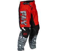 FLY Racing Kinetic Mutant Youth Pantaloni - Rosso/Bianco/Nero, bianco