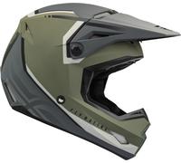 Fly Racing Kinetic Vision Casco Motocross, grigio-verde, taglia XL per maschi